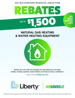 New Hampshire Residential Gas Equipment Rebate Form