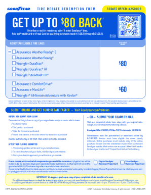 Goodyear Tire Rebate Form