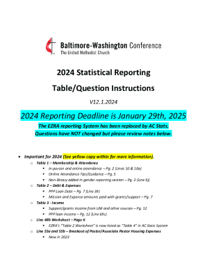 2024 Statistical Reporting Form