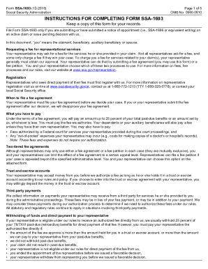 Form SSA-1693 Fee Agreement