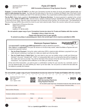 Connecticut Form CT-1041V 2025