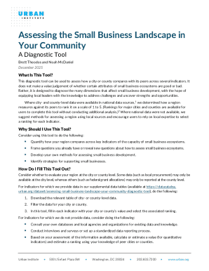 Small Business Landscape Diagnostic Tool