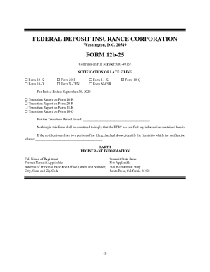 Form 12b-25 Notification of Late Filing