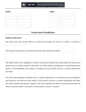 Finders Fee Agreement