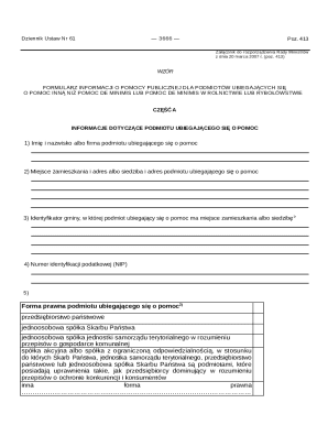 Polish Public Aid Information Form