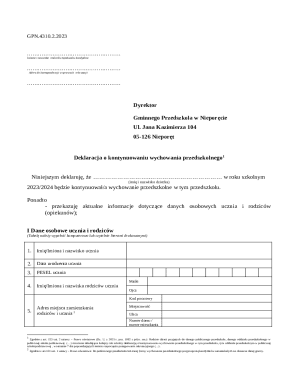 Preschool Education Continuation Declaration