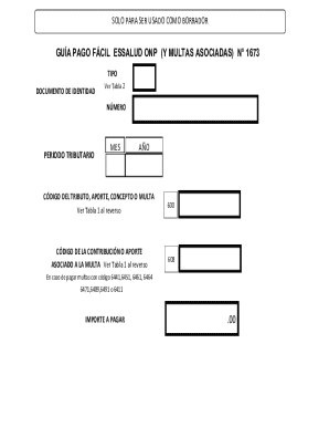Pago Fácil Essalud ONP Form