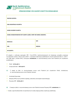 CRS Client Declaration Form