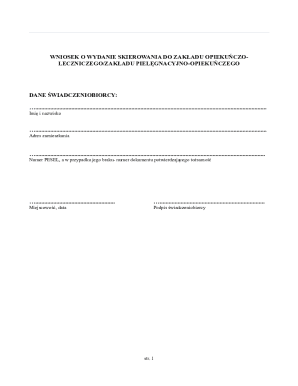 Polish Nursing Home Referral Form