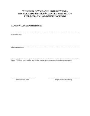 Request for Care Facility Authorization