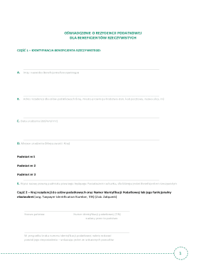 Tax Residency Declaration Form