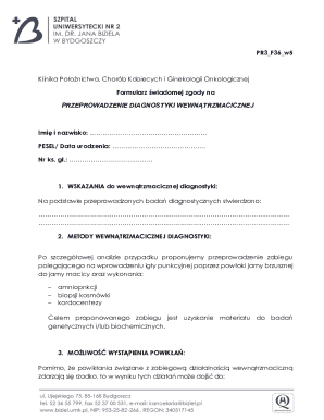 Polish Informed Consent Form for Prenatal Diagnostic Procedures