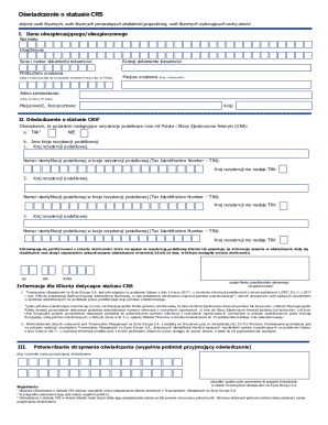 CRS Status Declaration Form
