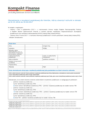 Tax Residency Declaration Form