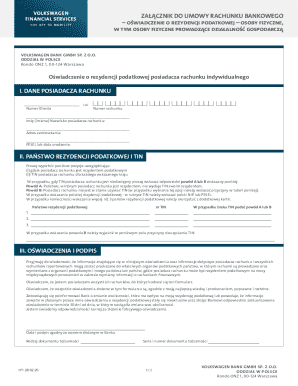 Tax Residency Declaration Form