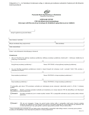 CRS Tax Residency Declaration for Business Clients