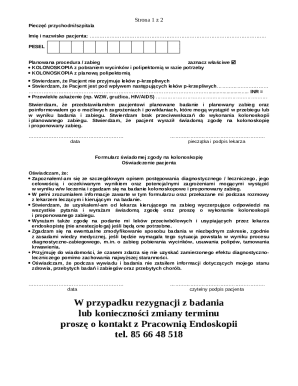 Colonoscopy Consent Form