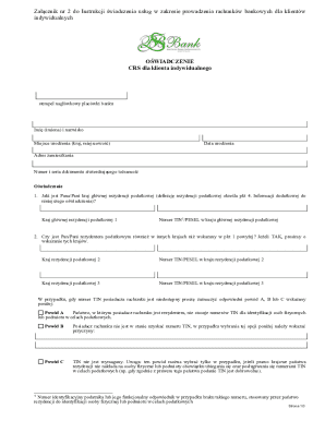 CRS Tax Residency Declaration Form