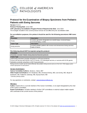 Ewing Sarcoma Biopsy Protocol