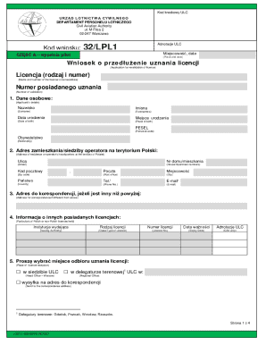 Application for Revalidation of Licence