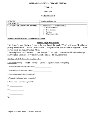 Fijian Language Worksheet