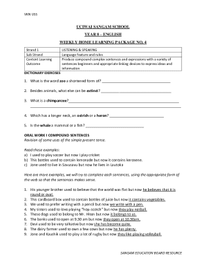 Year 8 English Weekly Home Learning Package