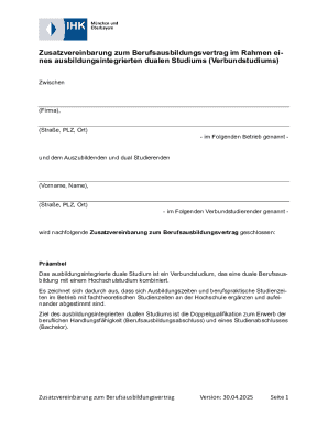 Allgemeine Hinweise zum Muster-Bildungsvertrag