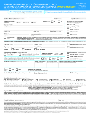 Undergraduate Admissions Application