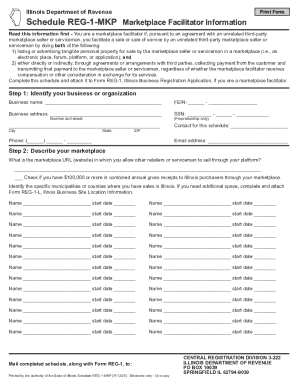 Illinois Marketplace Facilitator Information Form