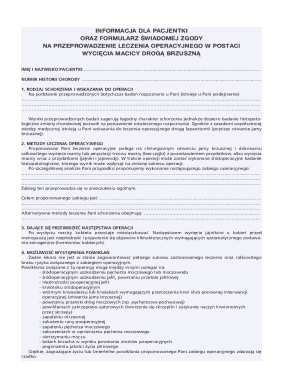 Polish Hysterectomy Consent Form