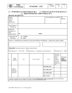 Poland Certification Application Form