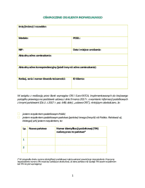 CRS Client Declaration Form