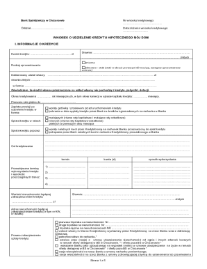 Mój Dom Mortgage Loan Application