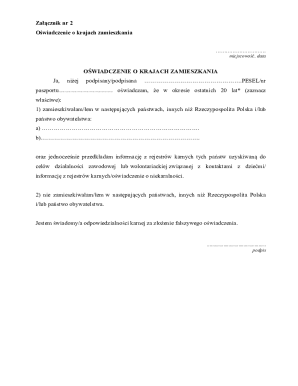 Poland Residence Declaration