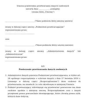 Data Processing Agreement Template