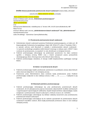 Data Processing Agreement Template