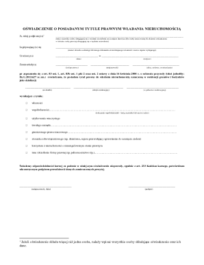 fDK-O 031-3 oswiadczenie o posiadanym tytule prawnym ...