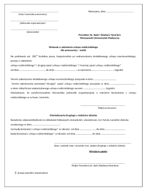 Parental Leave Request Form