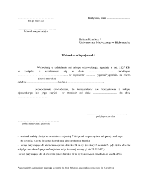 Parental Leave Request Form