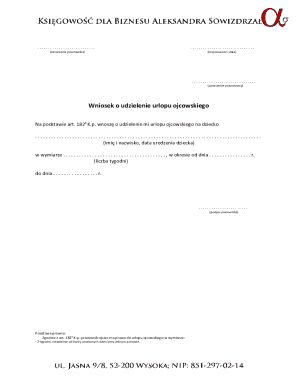 Paternity Leave Request Form