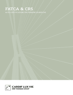 FATCA & CRS Self-Certification for Legal Entities