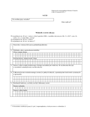 Polish Excise Tax Refund Application