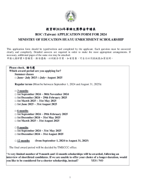 2024 Huayu Enrichment Scholarship Application Form