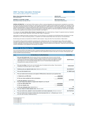 2024 Tax Rate Calculation Worksheet