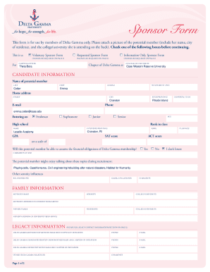Delta Gamma Sponsor Form