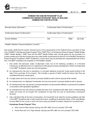 Homebuyer Dream Program Certification