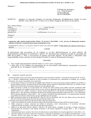 Italian Exclusion Cause Declaration Form