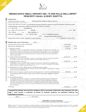 Italian 5 Per Mille Tax Form