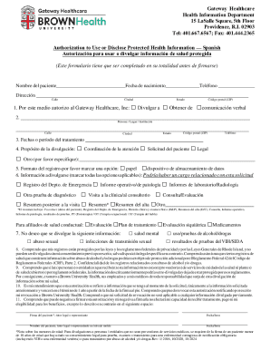 Gateway Healthcare Authorization Form
