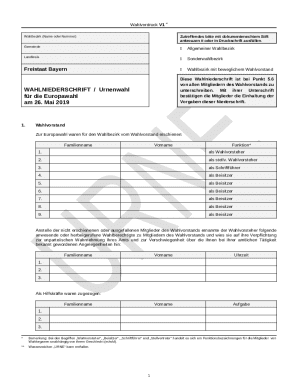 German Election Protocol Form